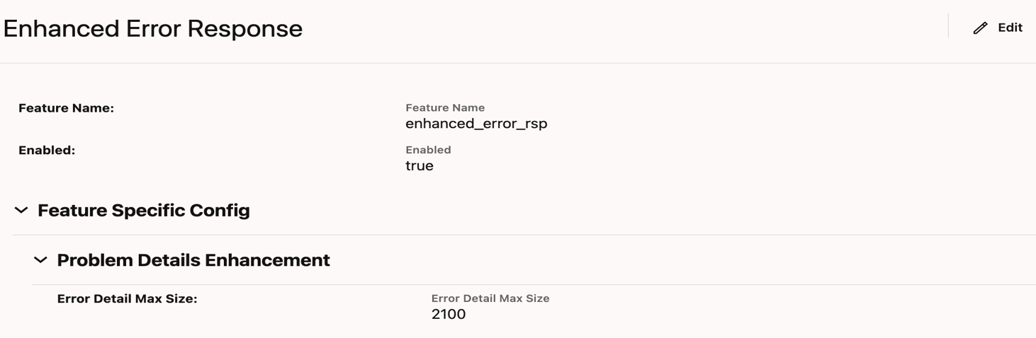 Error Response Enhancement
