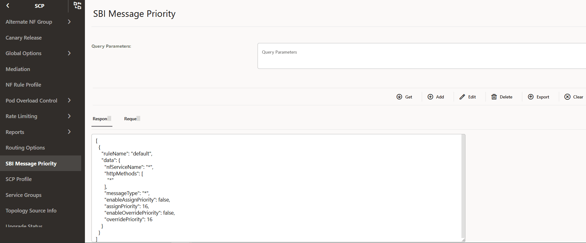SBI Message Priority