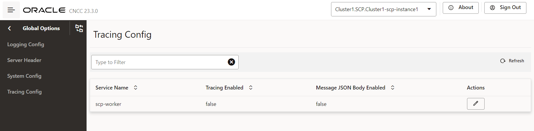 Tracing Config