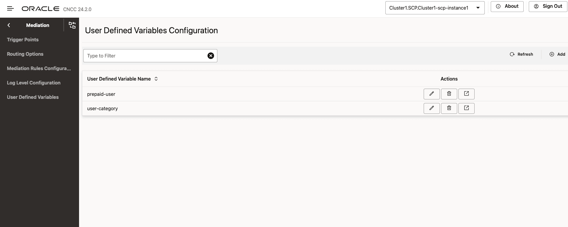 User Defined Variables