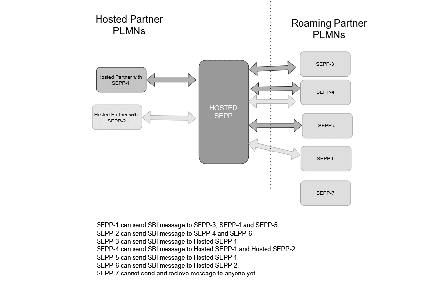 Configuration and Connectivity for Hosted SEPP with Roaming Remote SEPP Sets