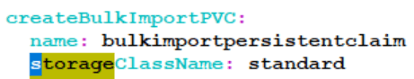 Bulk Import Persistent Claim