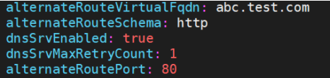 Configuring Alternate Route Service
