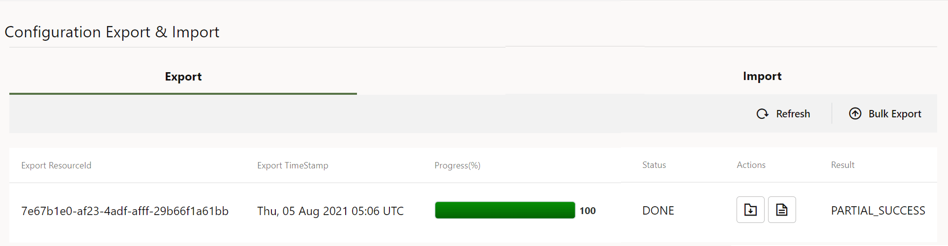 Configuration Export & Import