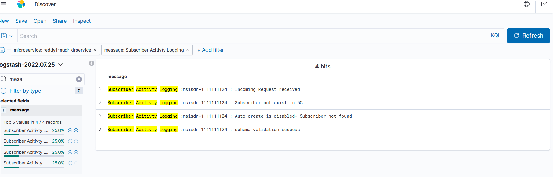 Sample Kibana Logs