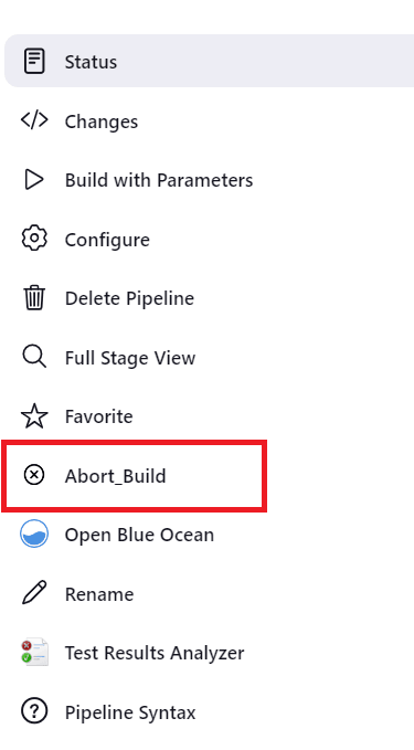 Abort Build