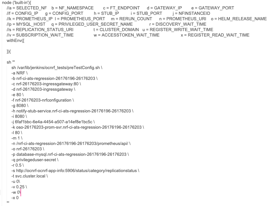 Preconfigured pipeline