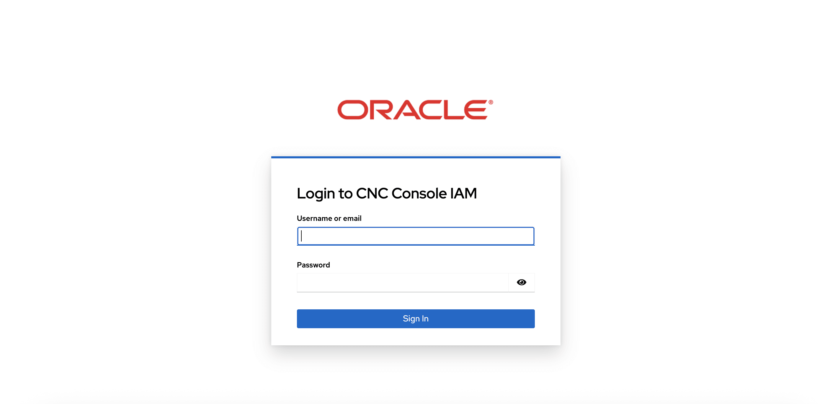 Login screen Login screen