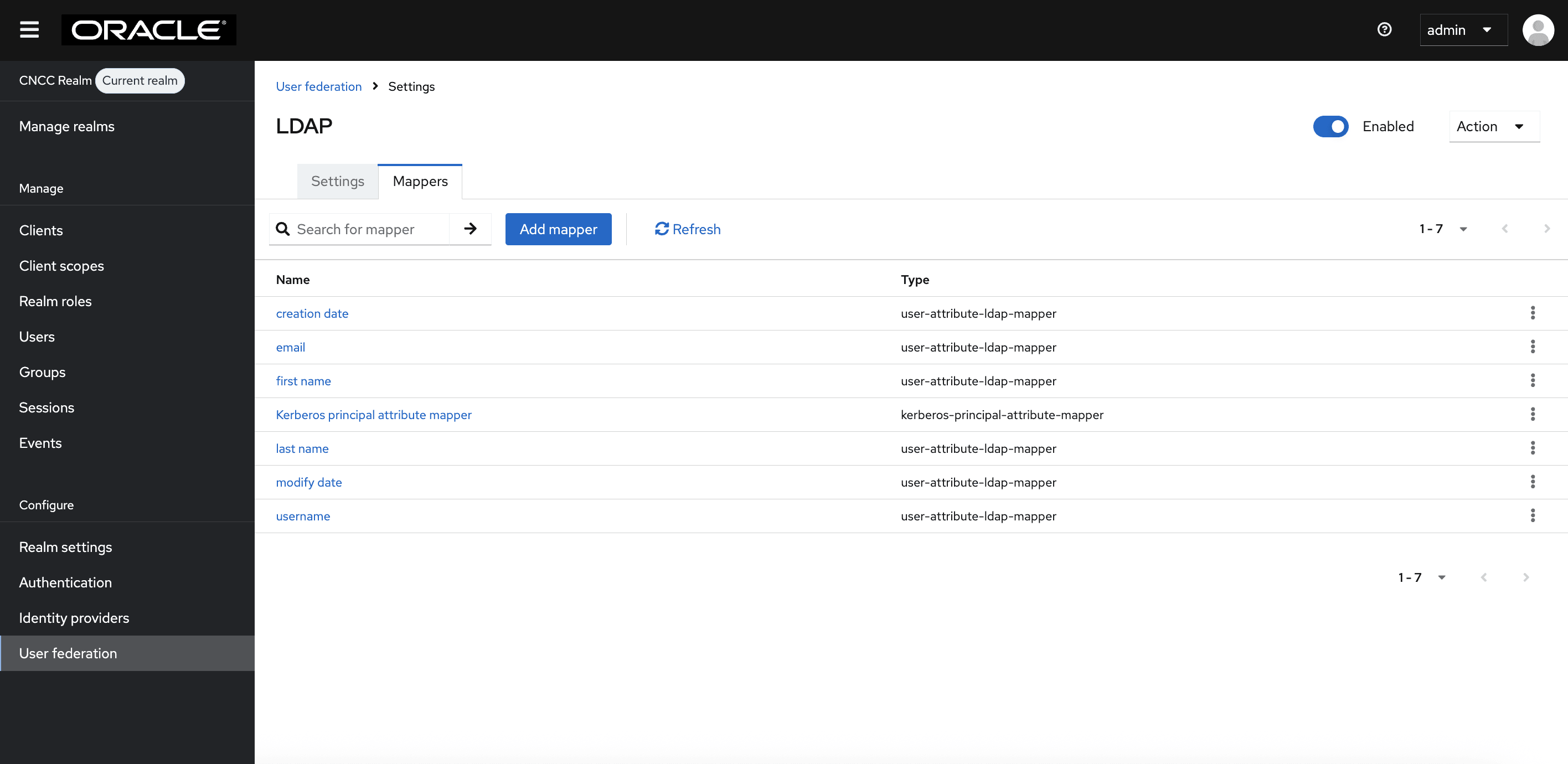 LDAP Mapper Page LDAP Mapper Page