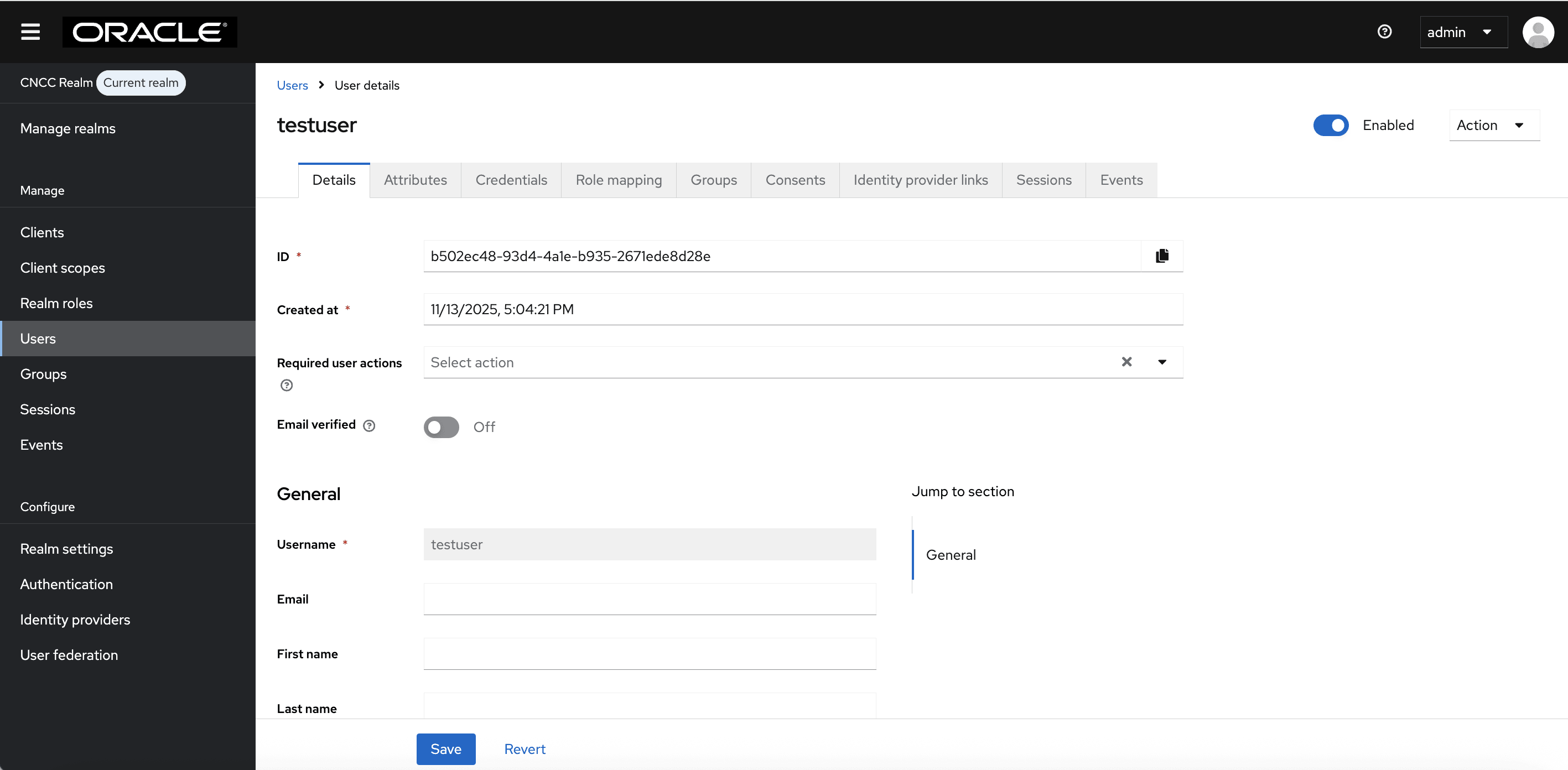 New user details New user details