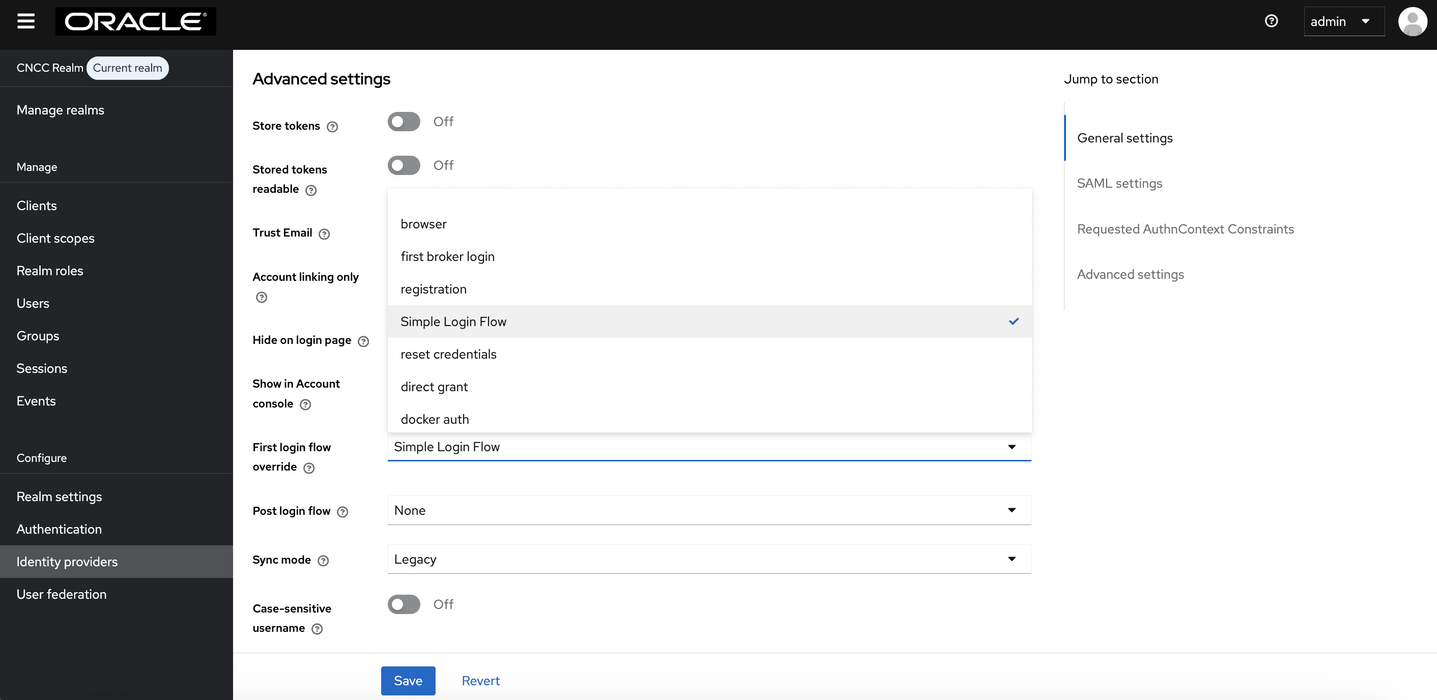 Advanced Settings Page Advanced Settings Page