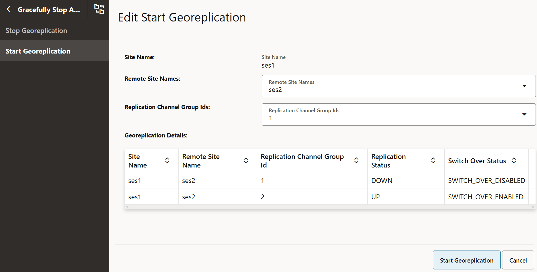 Edit Remote Site Names and Replication Channel Groups Edit Remote Site Names and Replication Channel Groups