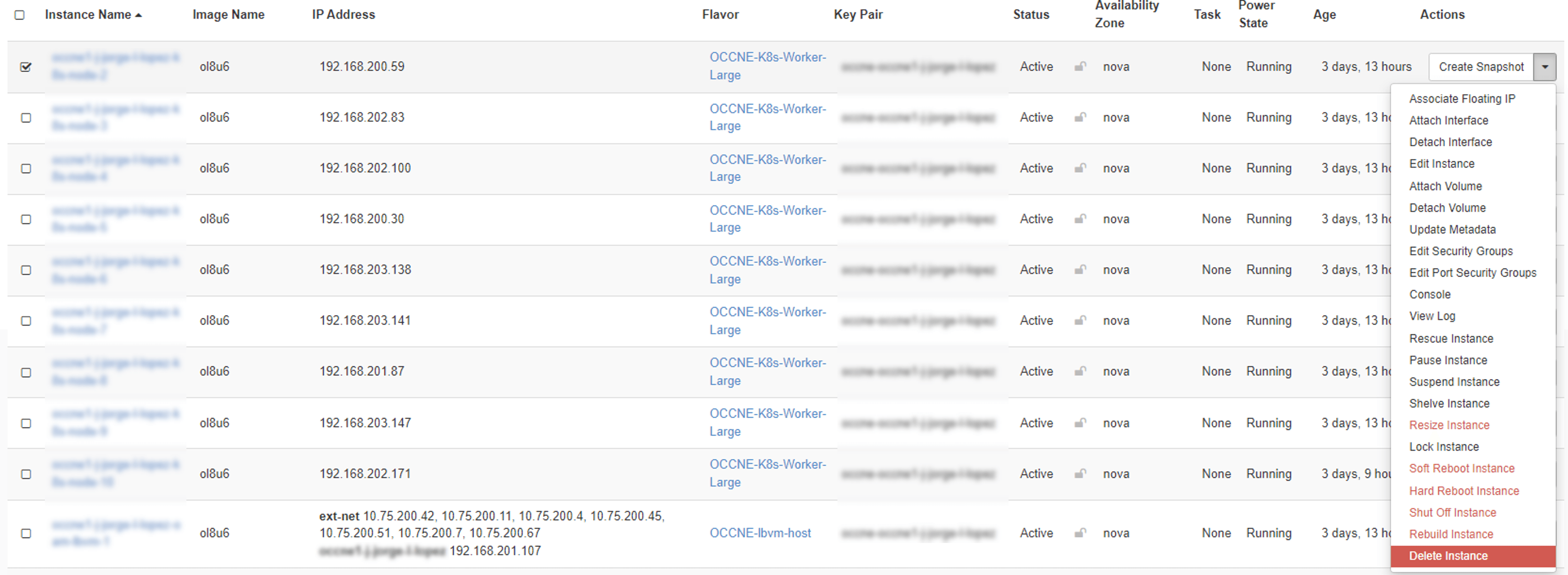 Delete Worker Node from OpenStack GUI