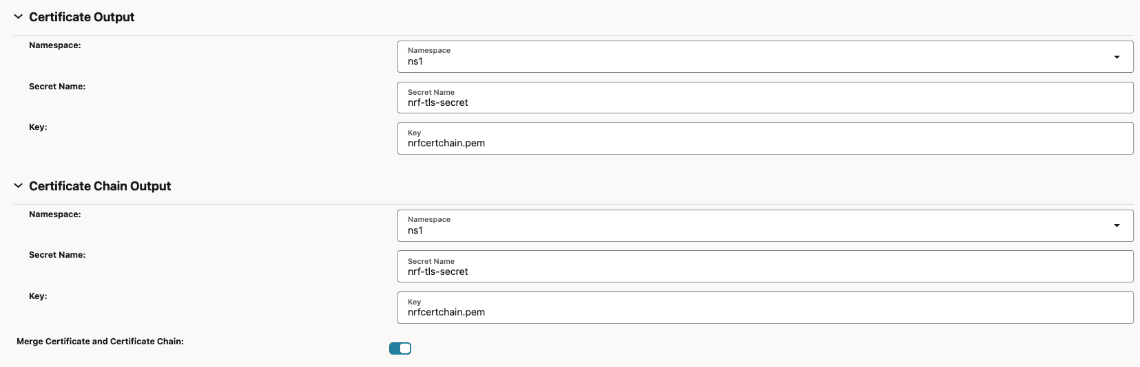 Sample Certificate Output and Certificare Chain Output