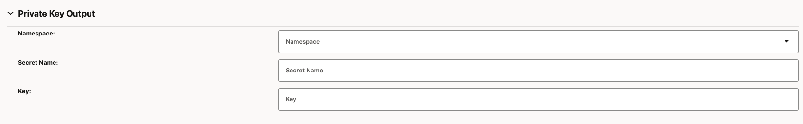 Private Key Output
