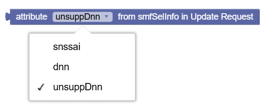 Attribute from smfSelInfo in Update Request