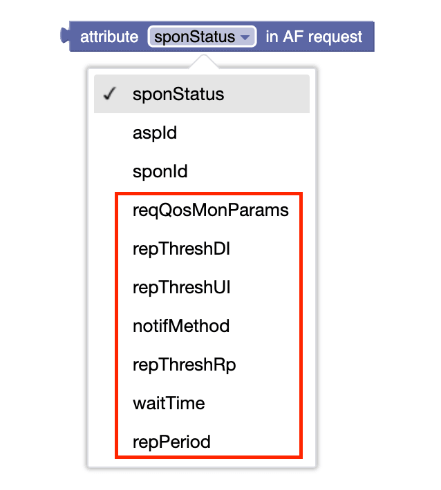 attribute in AF request