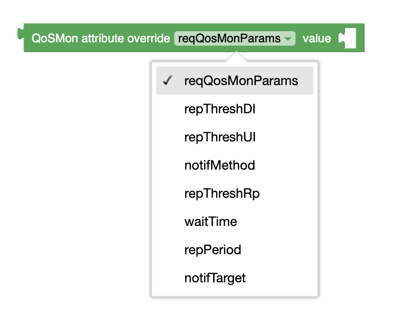 QoSMon attribute override value