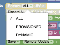 Variables supported for remove UPSIs