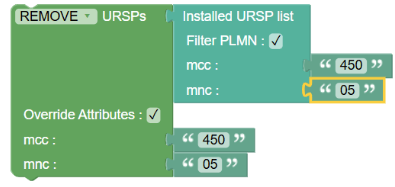 Example 2: Sample Policy for Integration of Installed URSP with Remove Action