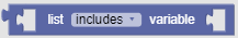 list includes variable