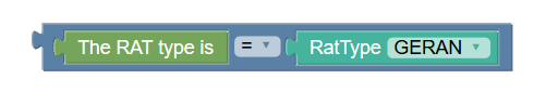RAT type policy condition
