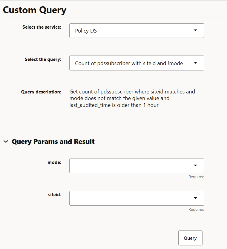 Custom Query on Policy DS