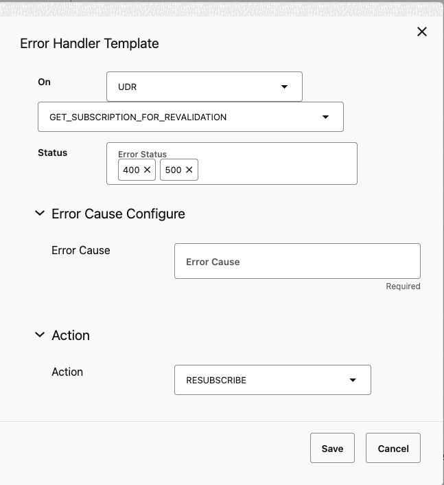 Error Code Configuration Template