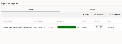 Import and Export Page