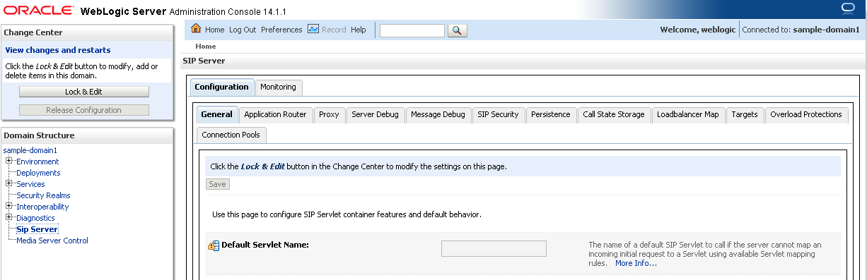 OCCAS Admin Console OCCAS Admin Console