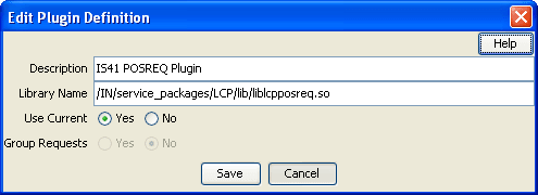 Plugin Definition Screen