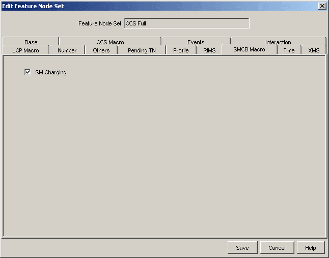 Configuring access to SM Charging Feature Node