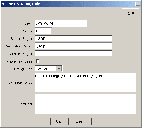 Editing rating rules