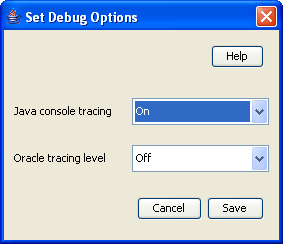 Using Set Debug Options