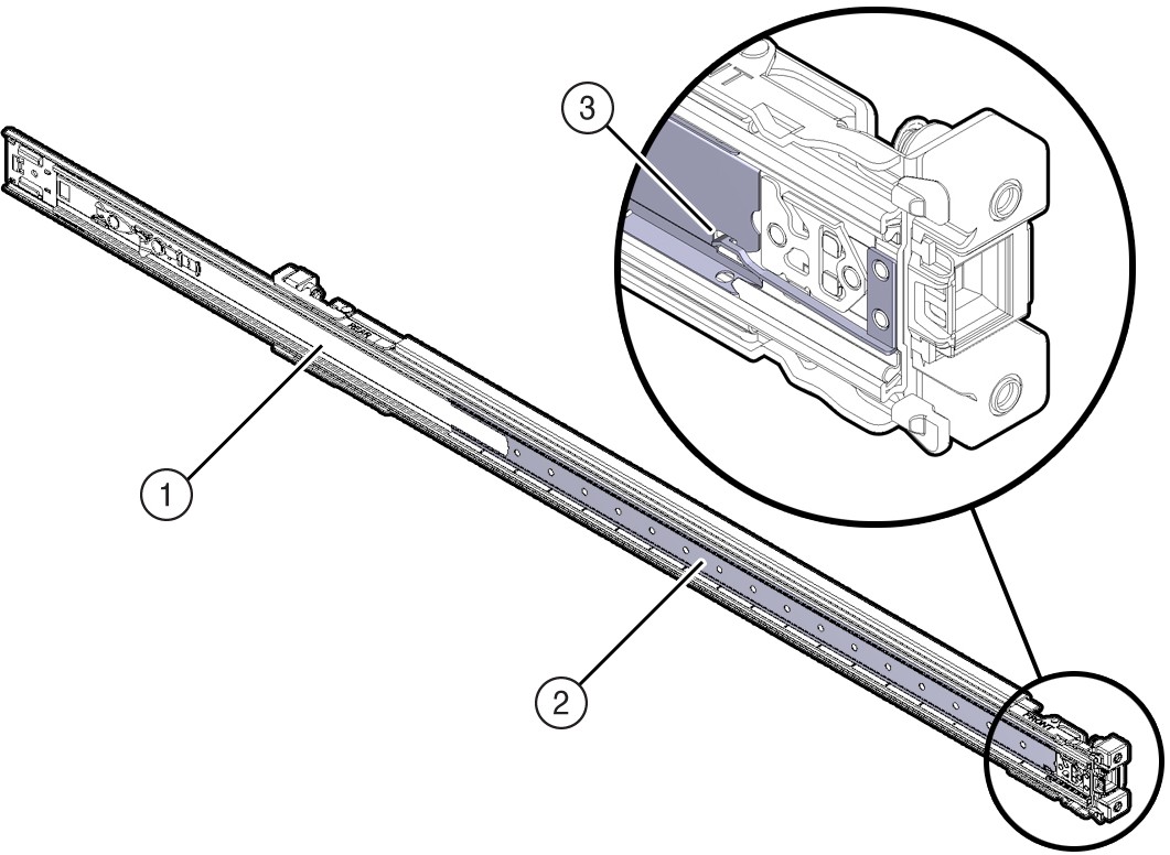 Orienting the slide-rail assembly so that the ball-bearing track is forward and locked in place