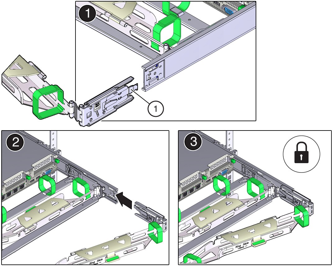 Aligning CMA Connector C with the Right Slide-Rail for Installation