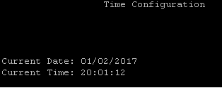 Time Configuration