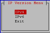 IP Version Menu