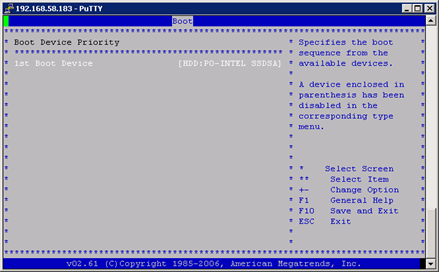 1st Boot Device
