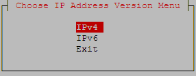 IP Version Menu