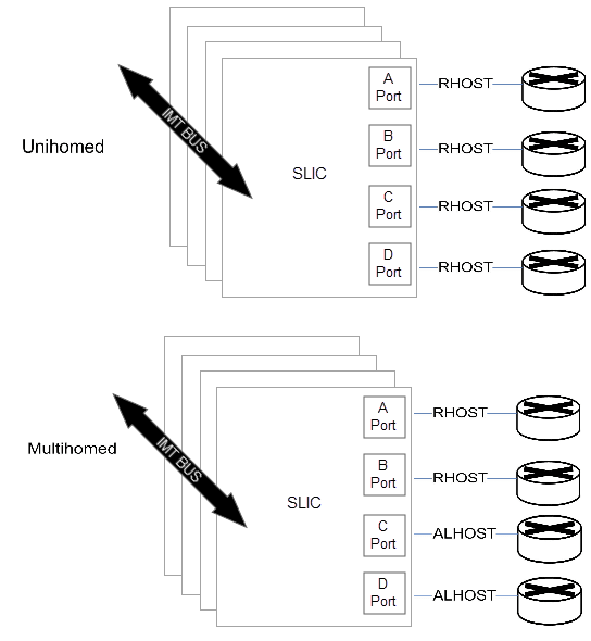 Unihoming versus multihoming for SLIC