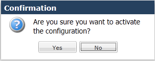 This creen capture shows the confirmation dialog that displays after you save the configuraton. This creen capture shows the confirmation dialog that displays after you save the configuraton.