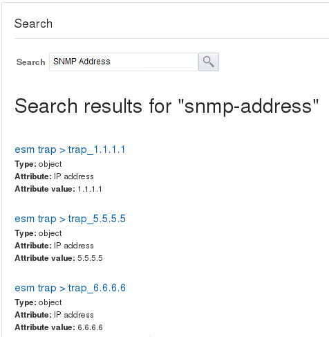This screen shot shows a Search Tool result.
