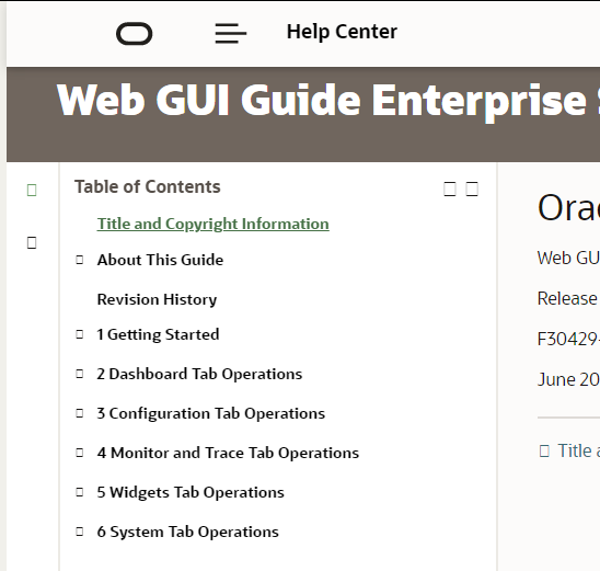 This image shows the top left corner of the Help file. This image shows the top left corner of the Help file.
