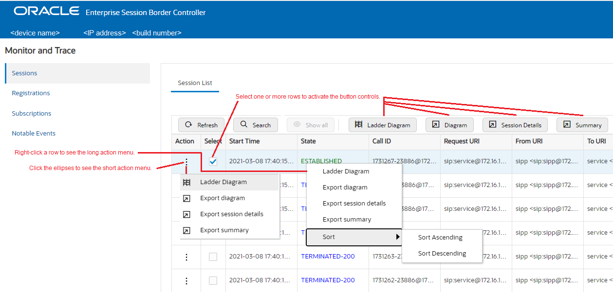 This screen capture shows the pop-up menu that displays when you right click a row in a summary table. Ladder Diagram is the first item on the list.