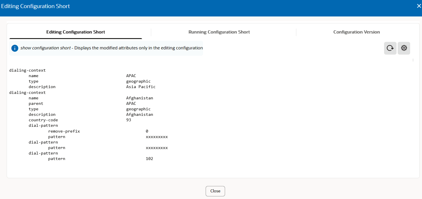 From any configuration object, from the configuration page, there is a View Configuration button.