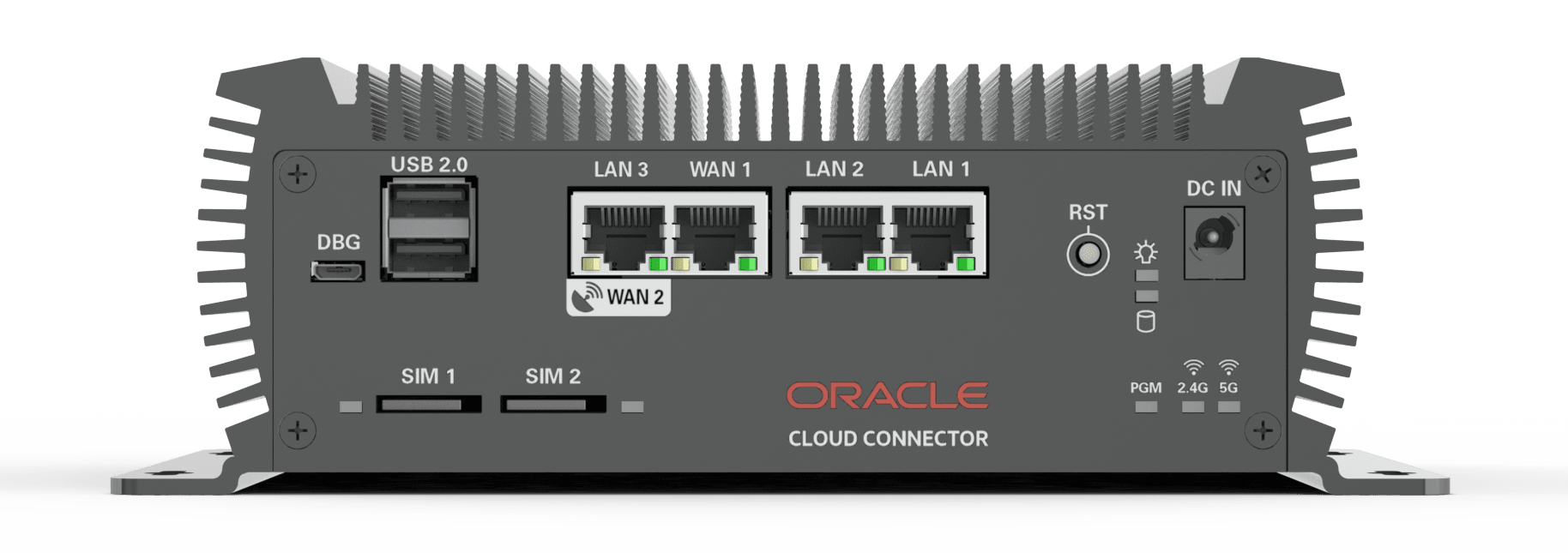 Rendering of Cloud Connector's front panel.