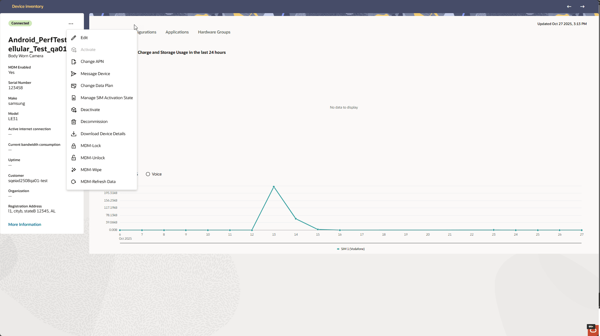 Screen graphic shows the Device Details page menu with Lock and Unlock commands.