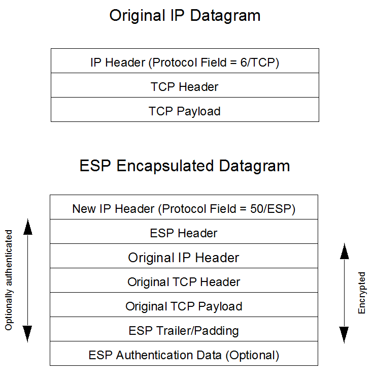 ESP Tunnel Mode ESP Tunnel Mode