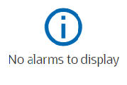This screen capture shows an example of a message that a Widget can display to tell you that there is no data to display.